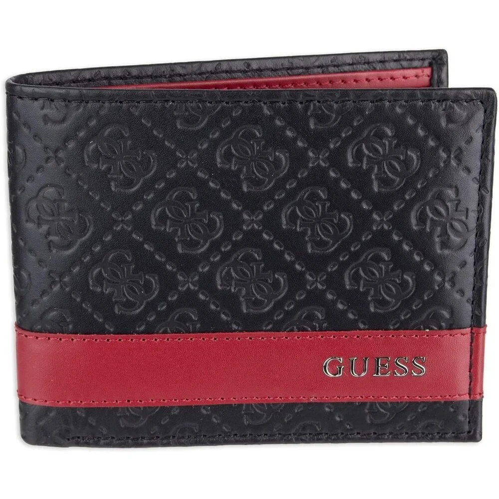 Men's Genuine Leather Slim ID window, 2 slip pockets Bifold Wallet